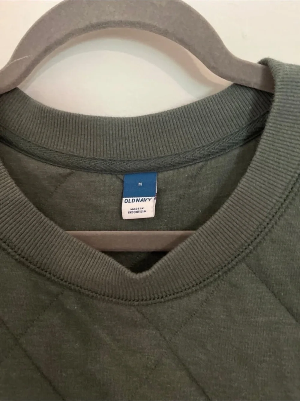 Old Navy Quilted Crewneck Sweater - Olive